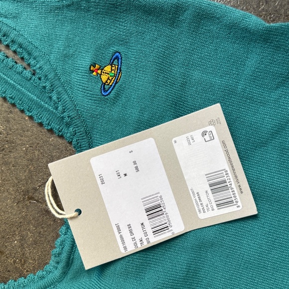 Vivienne Westwood 580$ NWT 2023 Dolce Dress in Teal - Picture 6 of 8